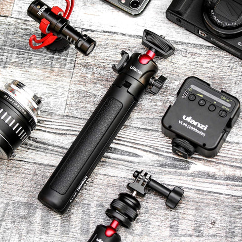 Ulanzi MT-16 Camera Tripod Stand Holder, Mini Tabletop Tripod with Cold Shoe, Travel Tripod for iPhone 12, Canon G7X