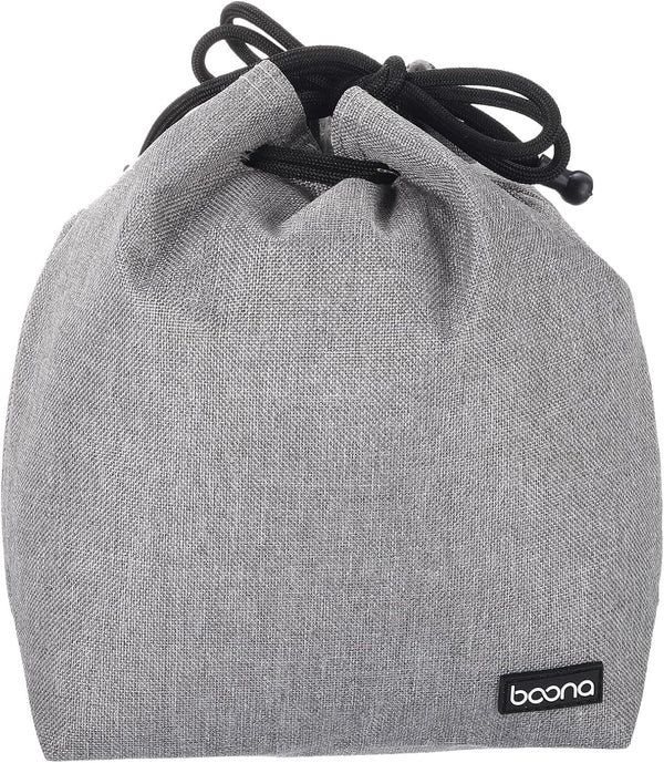 PATIKIL Soft Drawstring Lens Case, Lens Pouch Bag with Cotton Pad, 5.91" x 3.94" Thick Fleece Cloth