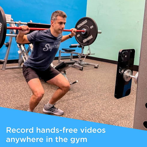Dual Magnetic Phone Mount & Holder, Attaches Magnetically for Hands-Free Videos, Compact Size