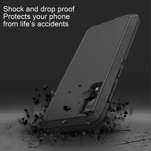 MXX Heavy Duty Case for Samsung Galaxy A50 - Drop Protection Case for Galaxy A50/A50s/A30s (Black)