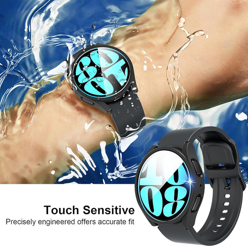 Suoman 4+4 Pack for Samsung Galaxy Watch 6 44mm, Privacy Screen Protector + HD Screen Protector Cover Set