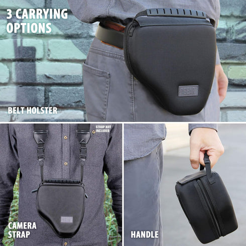 USA Gear Quick Access DSLR Hard Shell Camera Case with Molded EVA Protection and Padded Interior