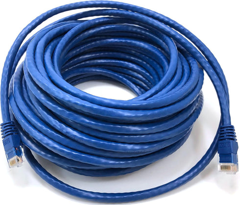 Inc. 100 feet Cat 6 Molded UTP Snagless RJ45 Networking Patch Cable - Blue (E08-100BL) by MICRO CONNECTORS