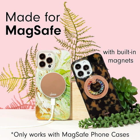 Sonix Magnetic Phone Grip and Ring Holder, Compatible with MagSafe, Rotatable Kickstand for iPhone 15, 14, 13, 12 Series