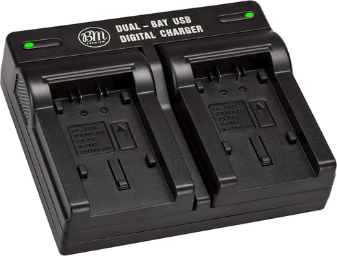 BM Premium VW-VBK180, VW-VBK360, VBT190, VBT380 USB Dual Battery Charger for Panasonic Camcorders