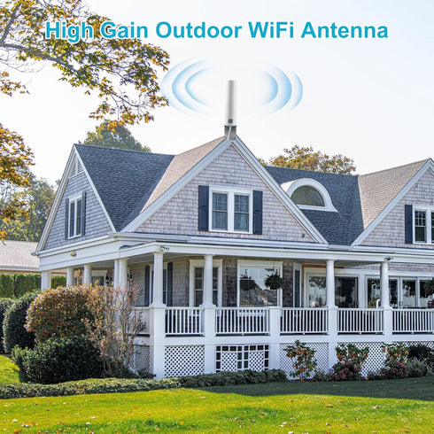Boobrie 4G 10dBi-12dBi 698-2700MHz 16.4Ft 4G LTE Antenna High Gain Outdoor Antenna OmniDirectional Dual SMA Male