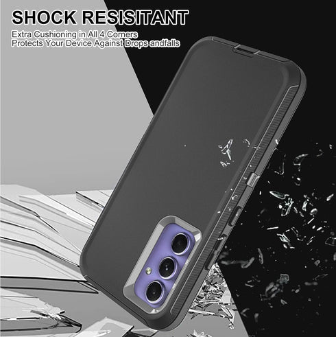 Samsung Galaxy A54 5G Case, 3 in 1 Full Body Shockproof Heavy Duty Protection with 2-Pack Tempered Glass Protectors