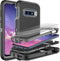 Galaxy S10E Case: 3-in-1 Heavy Duty Shockproof Protection with 2 Nano Explosion-Proof Films, Black/Grey