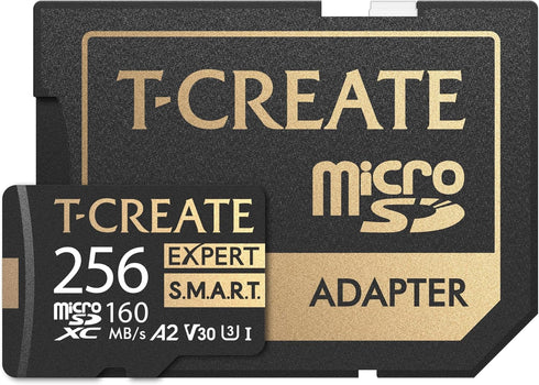 TEAMGROUP T-CREATE S.M.A.R.T A2 256GB Micro SDXC U3 V30 Flash Memory Card, Compatible with GoPro, Insta360