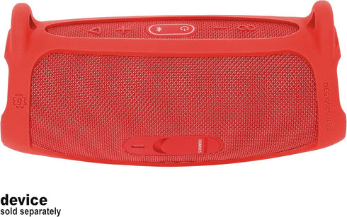 GETGEAR Silicone Cover Sleeve for JBL Charge 5, Portable Bluetooth Speaker, Featured Design with More Protection, Red