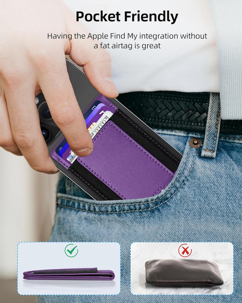 Magsafe Wallet for iPhone 16/15/14/13/12 Series, Magnetic Wallet with Apple Find My, 8-Card Holder, RFID Blocking,