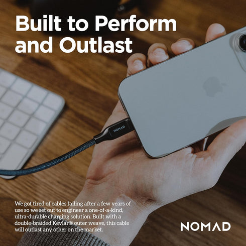 V3, 1.5M NOMAD USB-C Cable Carbide USB-C Built with Kevlar, USB Type C to USB Type C Cable Fast Charging