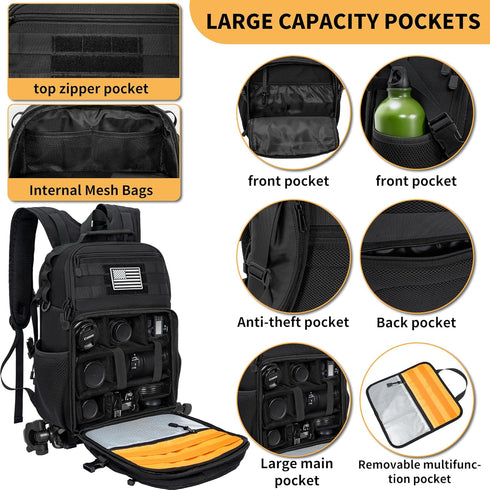 Drone Backpack for DJI Mavic Pro, Waterproof Camera Backpack for Nikon Canon Sony DSLR with Laptop Compartment
