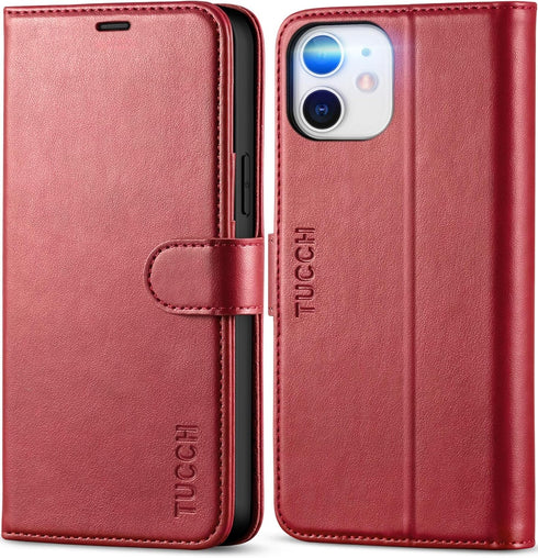 TUCCH Wallet Case for iPhone 12 Pro, RFID Blocking Card Slot TPU Interior
