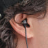 JLab J6MS Black Stereo to Mono In-Ear Single Earbud, Style Headset, 3.5mm Jack, Enterprise Class Microphone.