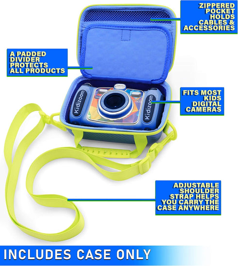 CASEMATIX Camera Case for VTech KidiZoom Camera and Accessories - Blue Travel Case Only