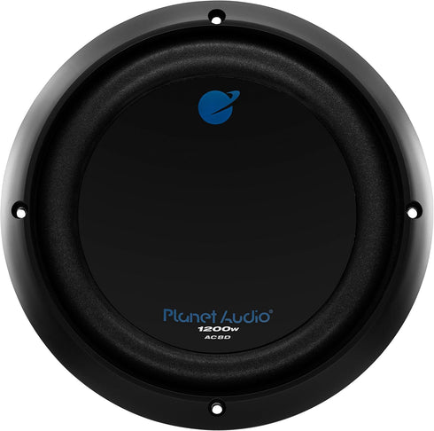 Planet Audio AC8D 8 Inch Car Subwoofer, 1200 Watts Maximum Power, Dual 4 Ohm Voice Coil, Sold Individually