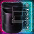 QFX PBX-126 TWS Bluetooth Portable Speaker - 10-Watt with 4” Woofer, FM Radio, LED Lights, AUX, USB, TF Input (Black)