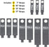 Heavy-Duty Wrap-It Storage Straps, Assorted 10-Pack, Hook and Loop Organizer, Graphite Gray