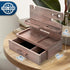 BARVA Wood Docking Station for Men, Gifts for Dad, Nightstand Organizer with Drawer, Charging Dock for Phone and Watch