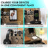 Nightstand Organizer, Rustic Bedside Organizer for Cellphone & Accessories, Unique Birthday Gifts for Men
