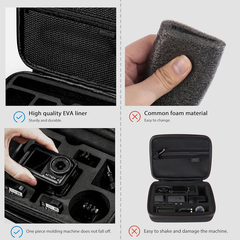 Tomat Action 4 Carrying Case - Hard Shell Travel Case for DJI Osmo Action 4 Camera Accessories