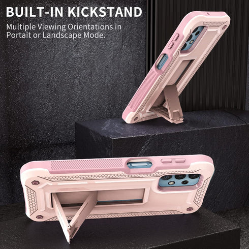 Samsung Galaxy A32 5G Case - Pink with Built-in Screen Protector, Kickstand & Ultimate Drop Protection.