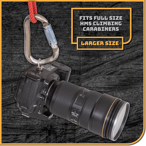 Camera Carabiner Clip D-Ring, Attach a Carabiner to Your Camera with 1/4-20 Tripod Mount D-Ring (1-Pack)