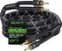 GearIT 12AWG Speaker Cable Wire with Gold-Plated Banana Tip Plugs, 10 Feet, In-Wall CL2 Rated, Heavy Duty Braided,