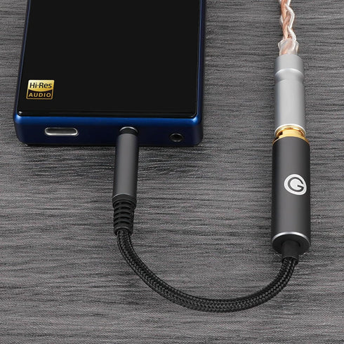 Geekria 3.5mm Stereo Male to 4.4mm Balanced Female Adapter Cable, 5-Core Audio Conversion Cord, Aluminum Alloy