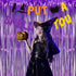 Purple Tinsel Curtain Party Backdrop, GREATRIL Foil Fringe Curtain for Hunters Mermaid Themed Decorations, Pack of 2.