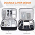 Electronic Bag Travel Cable Accessories Bag, Waterproof Double Layer Electronics Organizer, Portable Storage Case for
