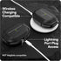 KeyBudz Waterproof AirPods Pro Case with Lock, Rugged Tough Protection for 2nd Generation with Carabiner, Carbon Black