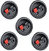Oiyagai 5 Pack Round Speaker Terminal Cup, Spring-Loaded Binding Post 2-Pin Push Connectors for DIY Speaker