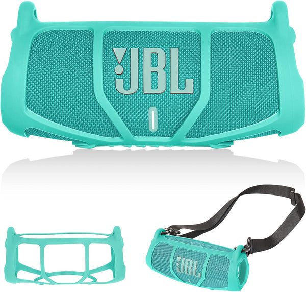 GETGEAR Silicone Cover Sleeve for JBL Charge 5 - Portable Bluetooth Speaker, Mint