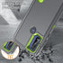 Moto G Play 2023 Case with Kickstand, 3-Layer Military Grade Protective Silicone Shockproof Cover (Gray+Green)