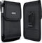 PiTau Black Nylon Holster for iPhone 15, 14, 13, 12, 11, XR - Cell Phone Belt Holder Case with Clip (Fits with Case)