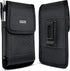 PiTau Black Nylon Holster for iPhone 15, 14, 13, 12, 11, XR - Cell Phone Belt Holder Case with Clip (Fits with Case)