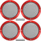 ACROPIX Universal 5" Car Speaker Grills Cover, Round Mesh Protector Case with Mounting Screws, Iron Red - 4 Pack