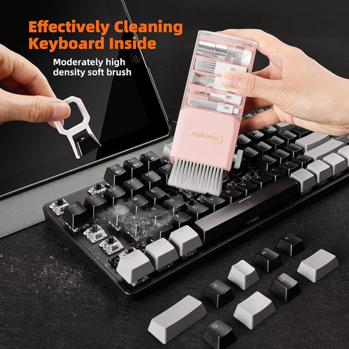 Laptop Screen Keyboard Cleaner Kit, Electronics Lens Cleaning Tool for MacBook, iPad, iPhone Pro, Compact Design