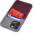 Dockem Wallet Case for iPhone 11 Pro, Built-in Metal Plate for Magnetic Mounting, Maroon and Grey