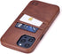 Dockem Wallet Case for iPhone 12 Pro Max, Built-in Metal Plate for Magnetic Mounting & 2 Credit Card Holders