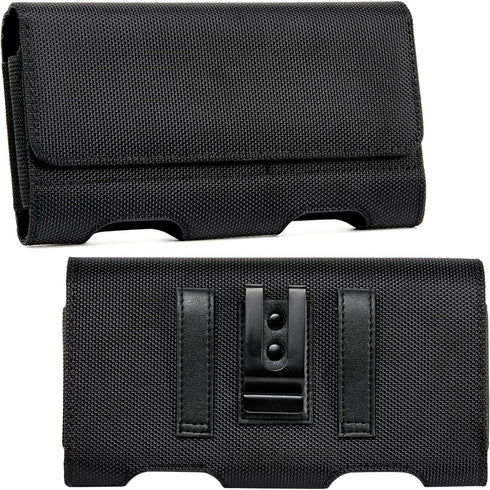 BECPLT Nylon Belt Holster Case Cell Phone Pouch Holder with Clip for iPhone 15 Pro Max 15 Plus 14 Pro Max Samsung