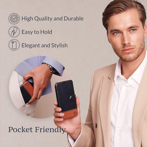 LUPA Legacy Compatible for iPhone 11 Wallet Case - Slim Durable Faux Leather Case with Card Holder