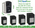 Two Small Heavy Weight 600D Waterproof Outdoor Speaker Covers for C-Bracket Mounted Speakers, Fits Yamaha & Polk