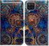 Galaxy A12 Case, Gorgeous Colours Circle Mandala Leather Flip Wallet Cover with Card Slot Holder Kickstand