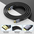 25 4K 4K@60Hz 2160p 1080p 2.2 3D 25 2 25FT Flat HDMI Cable Feet, HDMI High Speed Braided Cord, Pure Copper, Supports
