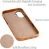 Dockem 17 Genuine Leather Case for iPhone Compatible with MagSafe, with Capacitive Camera Control Button (MSGL, Light