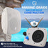 Pyle Outdoor Waterproof Patio Speaker - 3.5" 2-Way Weatherproof Dual Speaker for Indoor/Outdoor Use (White)