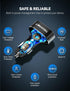 TECKNET USB Car Charger 54W 4-Port Adapter QC 3.0 Port for Fast Charging Compatible with iPhone 15 and Galaxy S23